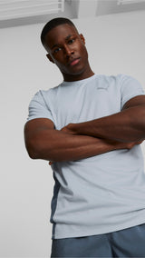 Puma favourite short sleeve men's running tee in gray - Model Shot 01