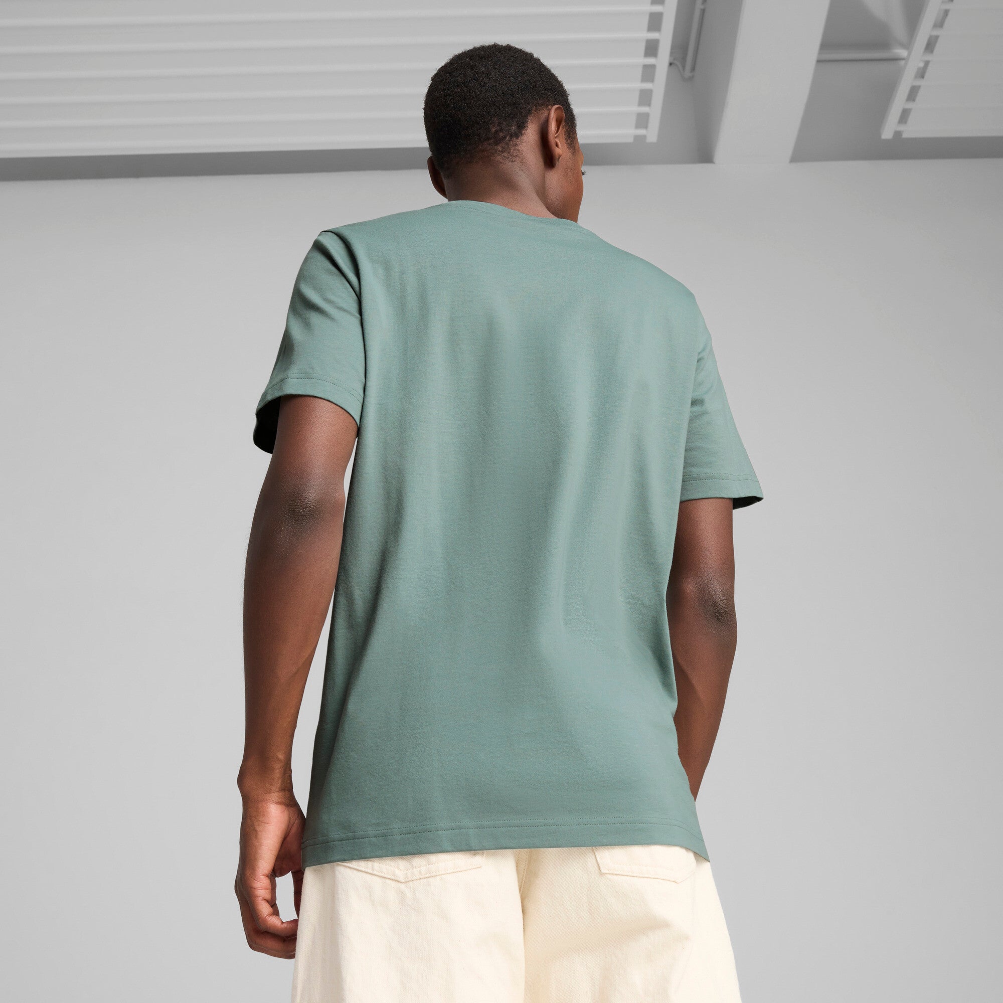 Puma graphics puma wording tee in green moon - Model Shot 02