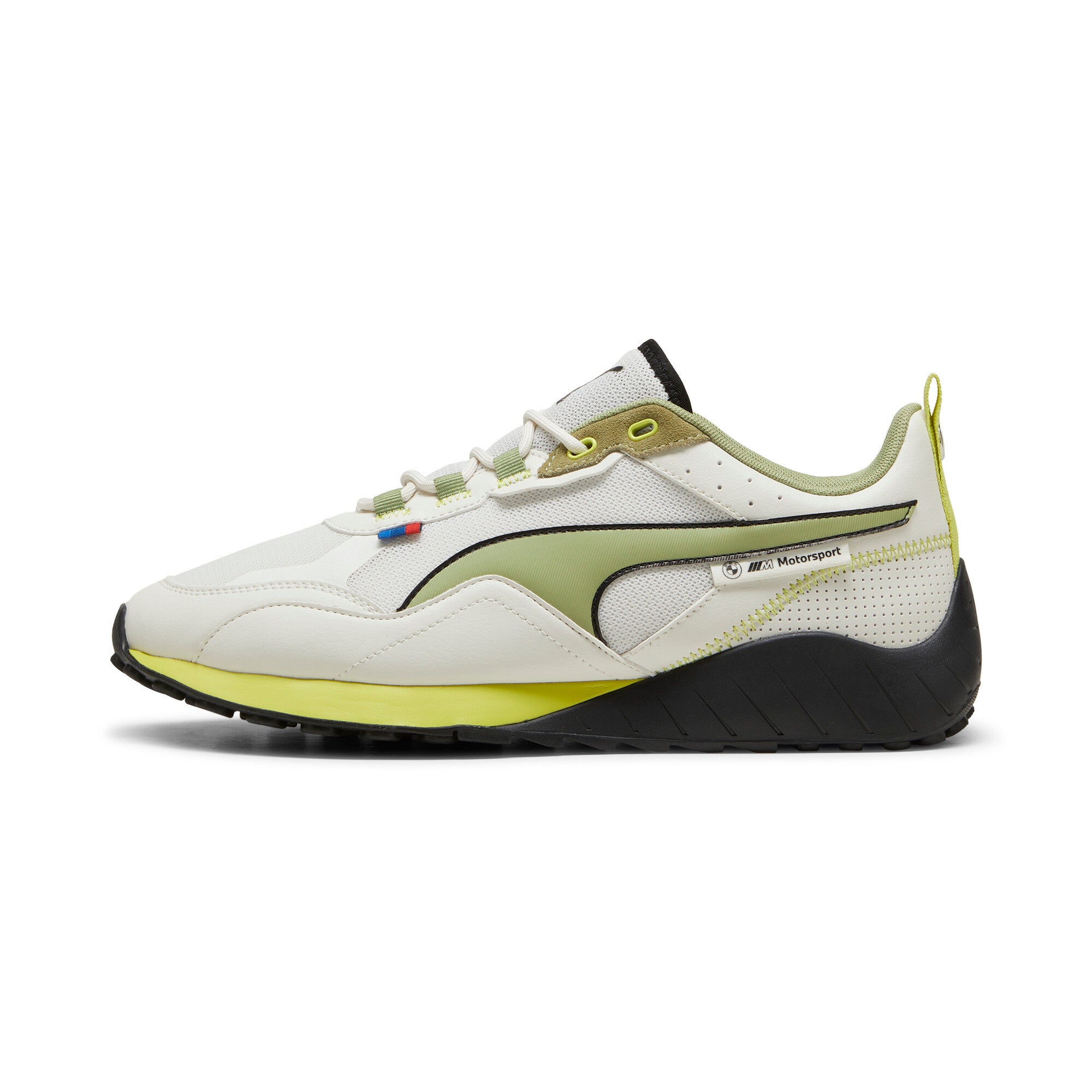 Puma BMW M motorsport SPEEDFUSION 2.0 sneakers in vapor gray and calming green - Side View 01