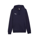 Puma teamGOAL casuals football hoodie in navy and white - Front View