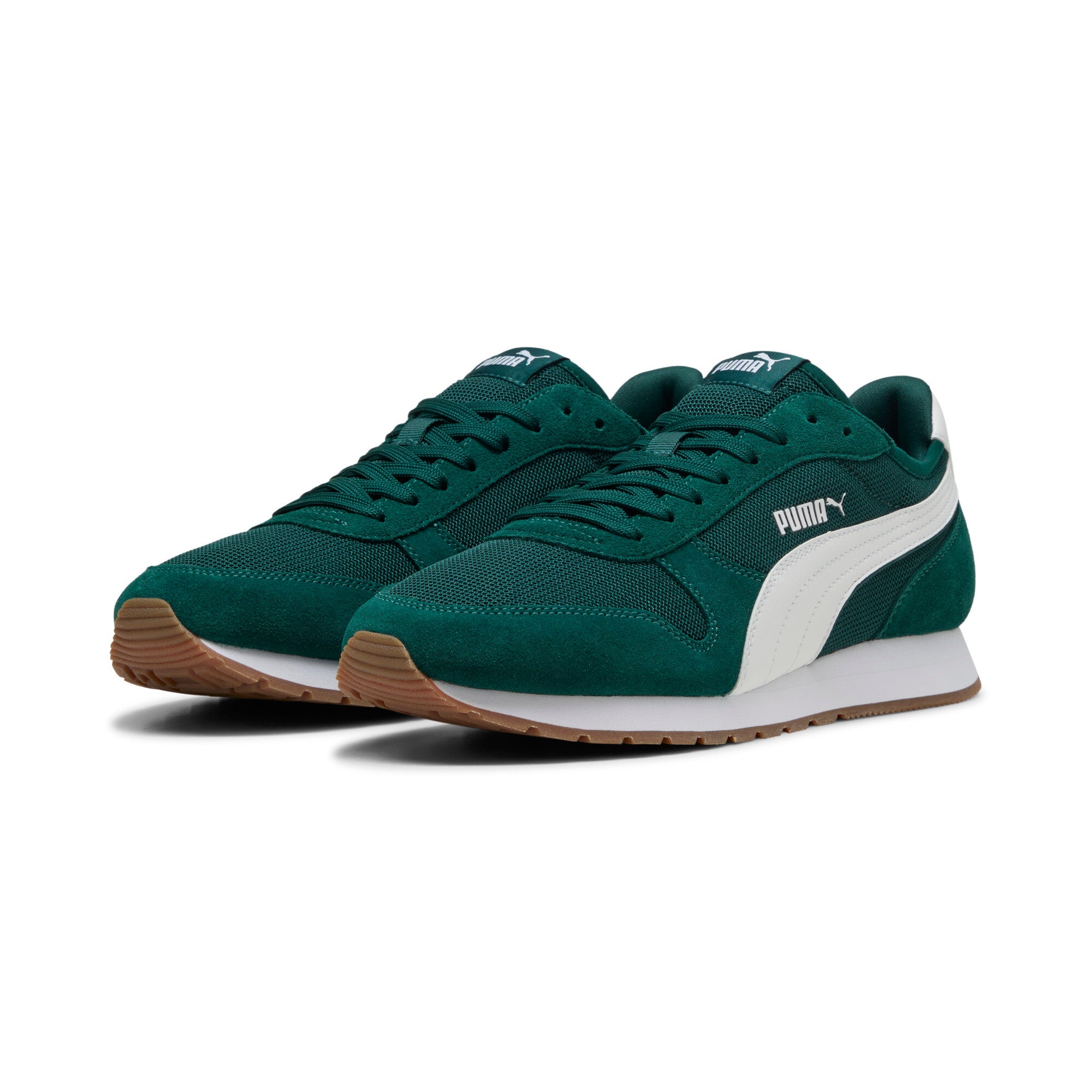 Puma st miler sneakers in white and gum - Front View