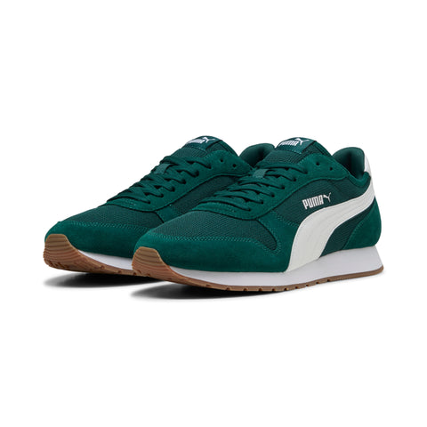 PUMA st miler sneakers in white and green