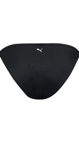Puma swim women's bikini bottoms side tie in black - Back View
