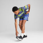 Puma VELOCITY all-over print running tee in blue crystal - Model Shot 03
