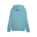 PUMA graphics training hoodie men in baltic sea blue — back view