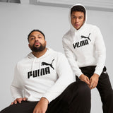 Puma essentials no. 1 logo hoodie in white - Model Shot 01