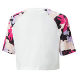 Puma essentials+ street art printed tee youth in white - Back View