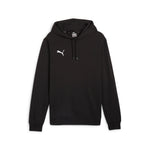 Puma teamGOAL casuals football hoodie in black and white - Front View