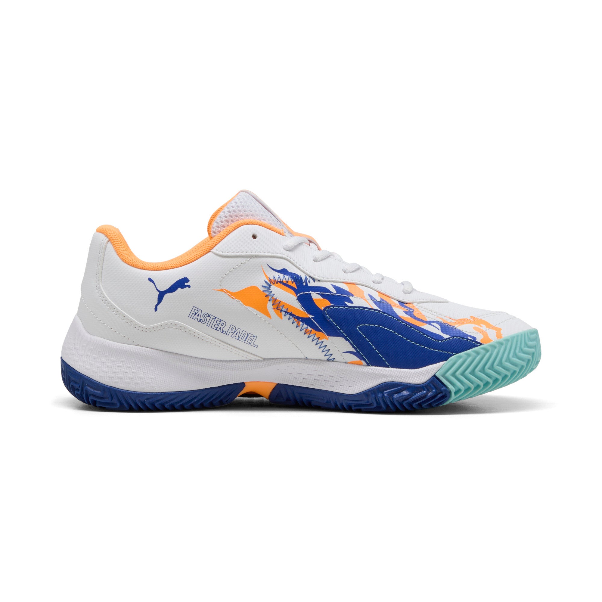 Puma tennis nova smash padel shoes in white - Side View 03