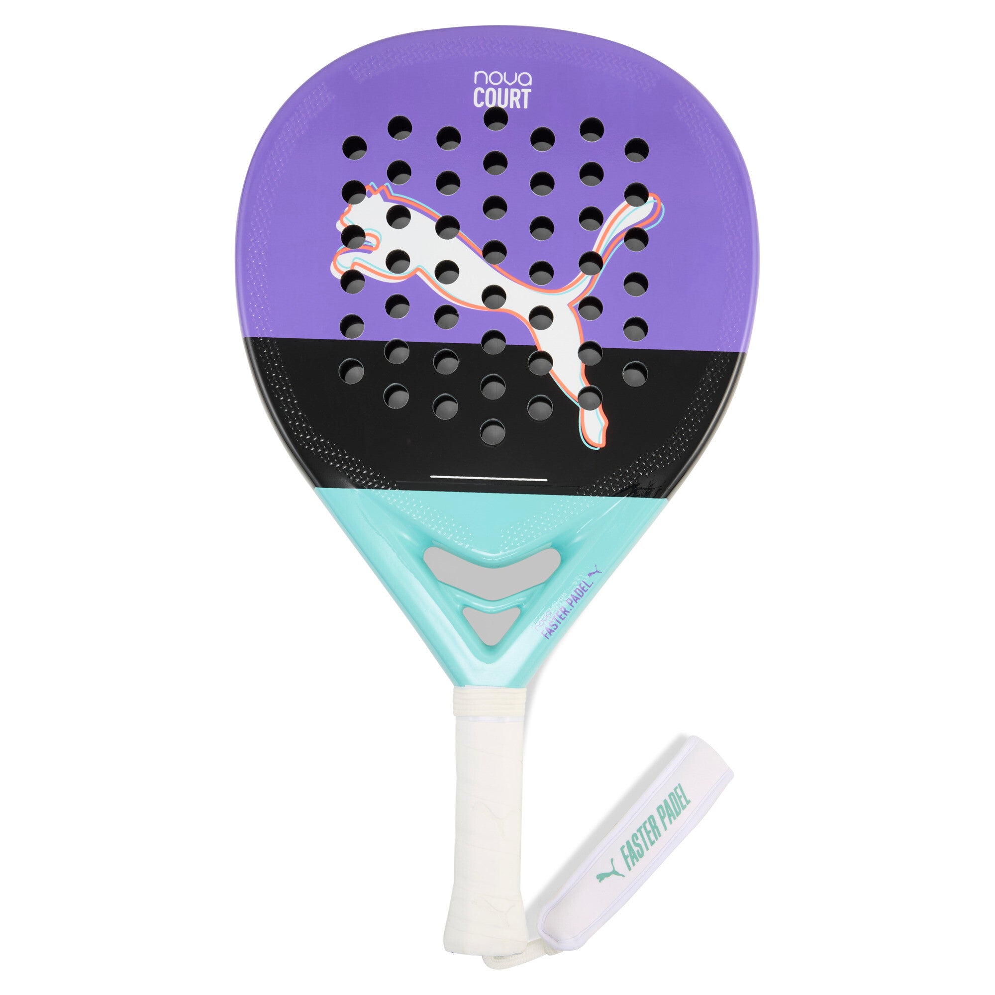 Puma nova padel court wmn in padel court wmn purple glimmer and puma - Front View