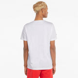 Puma scuderia ferrari race bold colour shield men's tee in white - Model Shot 02