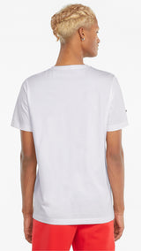 Puma scuderia ferrari race bold colour shield men's tee in white - Model Shot 02