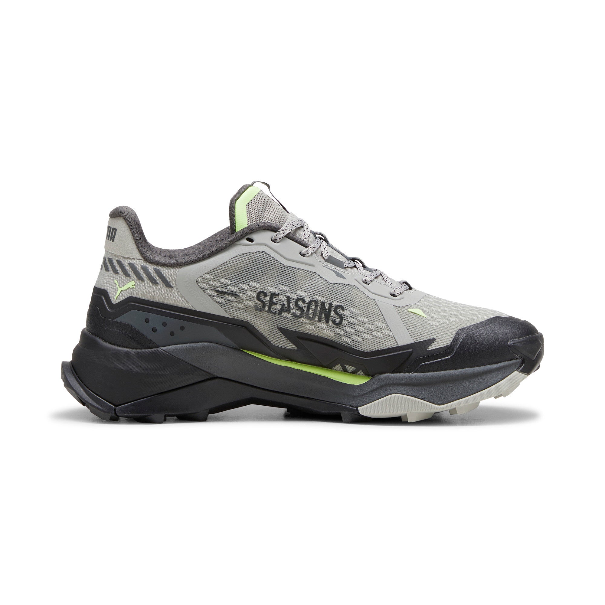 Puma explore NITRO™ 2 hiking shoes in smokey gray and black - Side View 03