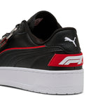 Puma F1® ca match sneakers in black and pop red - Back View