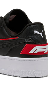 Puma F1® ca match sneakers in black and pop red - Back View