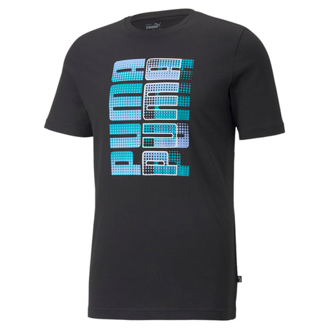 PUMA clash graphic tee in black