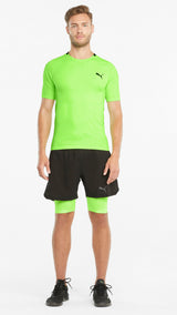 Puma training evoknit+ short sleeve tee in green - Model Shot 03