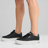 Puma cali court leather sneakers in gray skies and white - Model Shot 01
