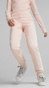 Puma classics t7 track pants youth in pink - Model Shot 01