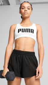 Puma 4keeps bra in white and black - Model Shot 01