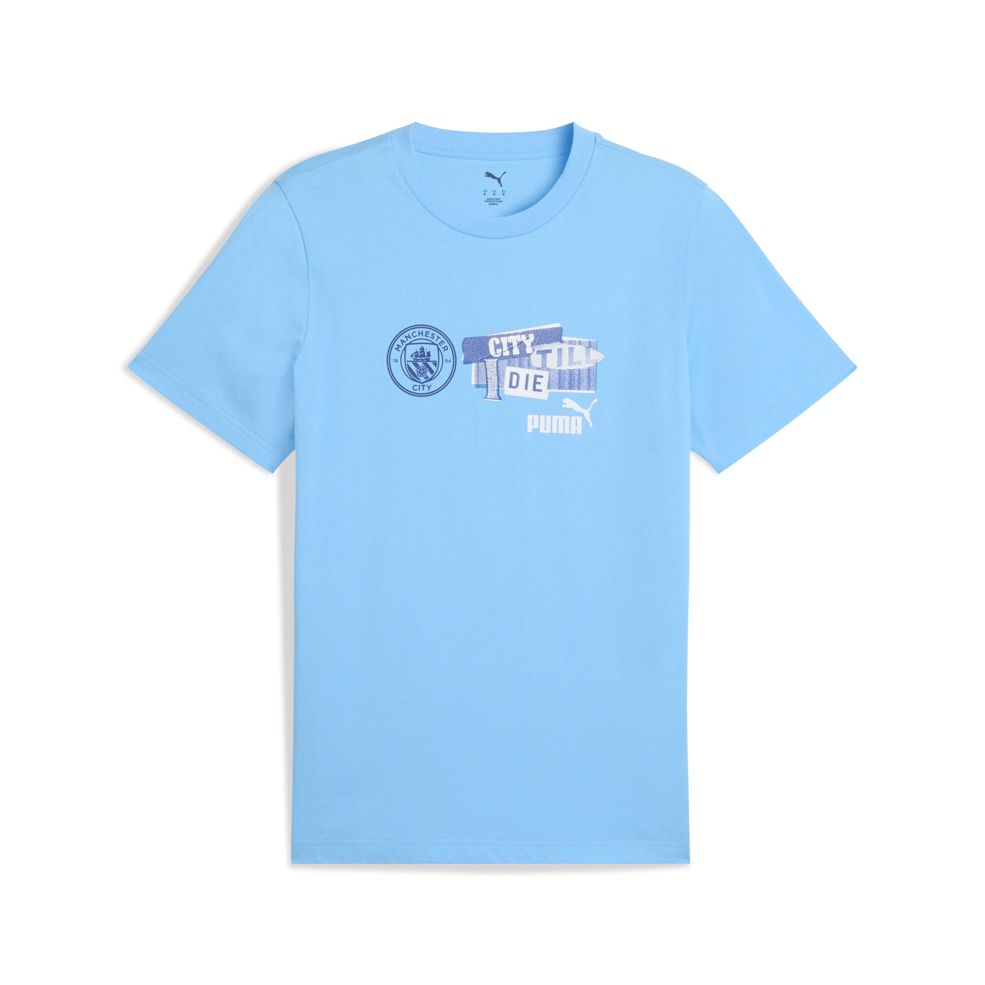 Puma football manchester city ftblNRGY tee in blue - Front View