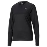 Puma running favourite long sleeve tee in black - Front View