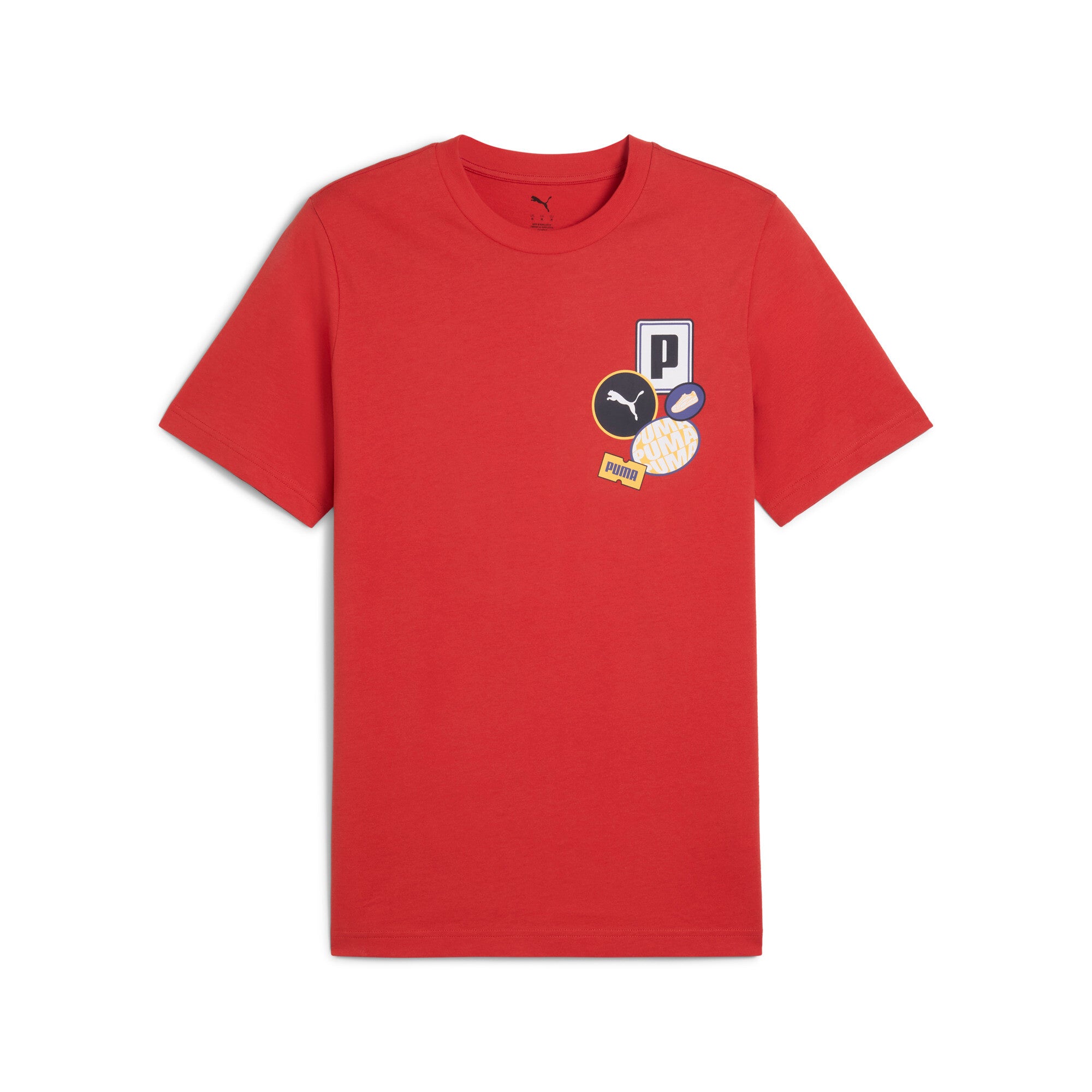 Puma graphics icon tee in red fire - Front View