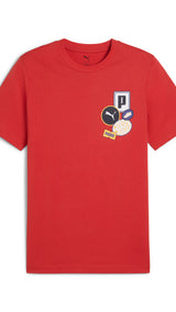 Puma graphics icon tee in red fire - Front View