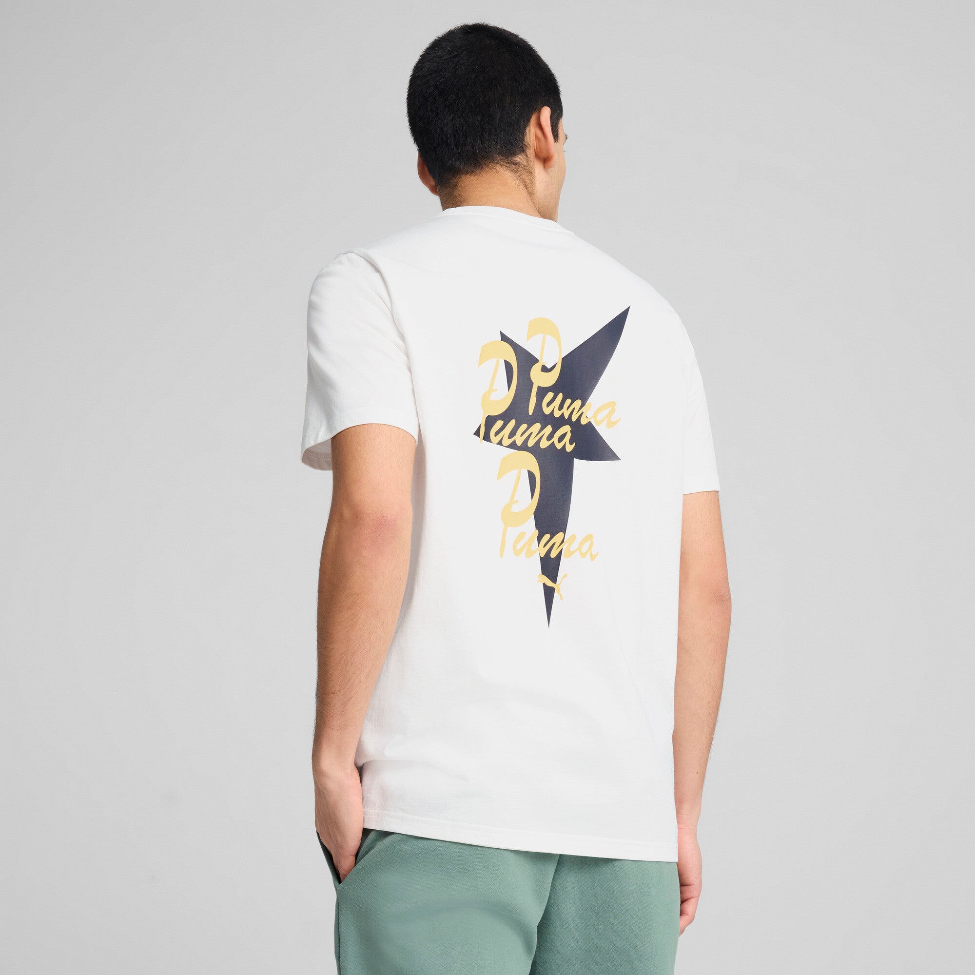 Puma road to unity graphic tee in white - Model Shot 02