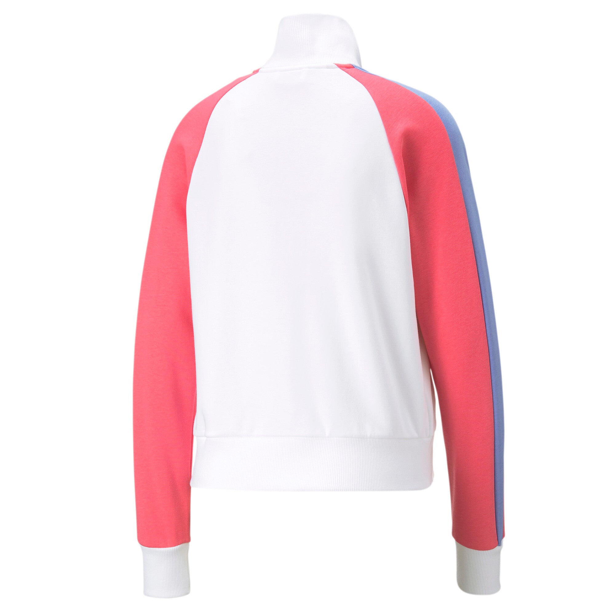 Puma t7 block track jacket women in white - Back View