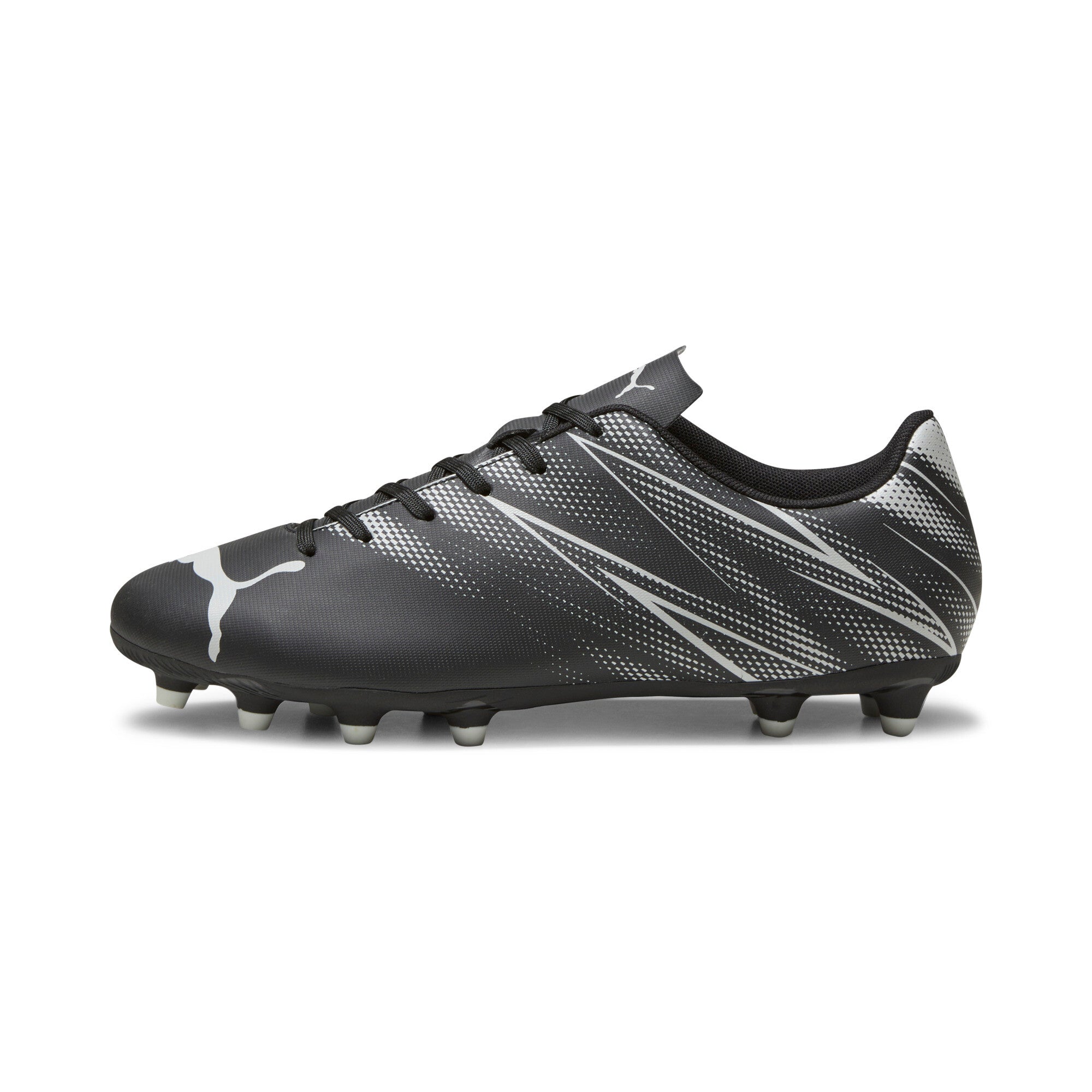Puma football attacanto fg/ag boots in black - Side View 01