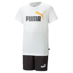 Puma jersey youth shorts set in white - Front View