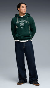PUMA manchester city ftblculture hoodie men in green and blue — model shot 3