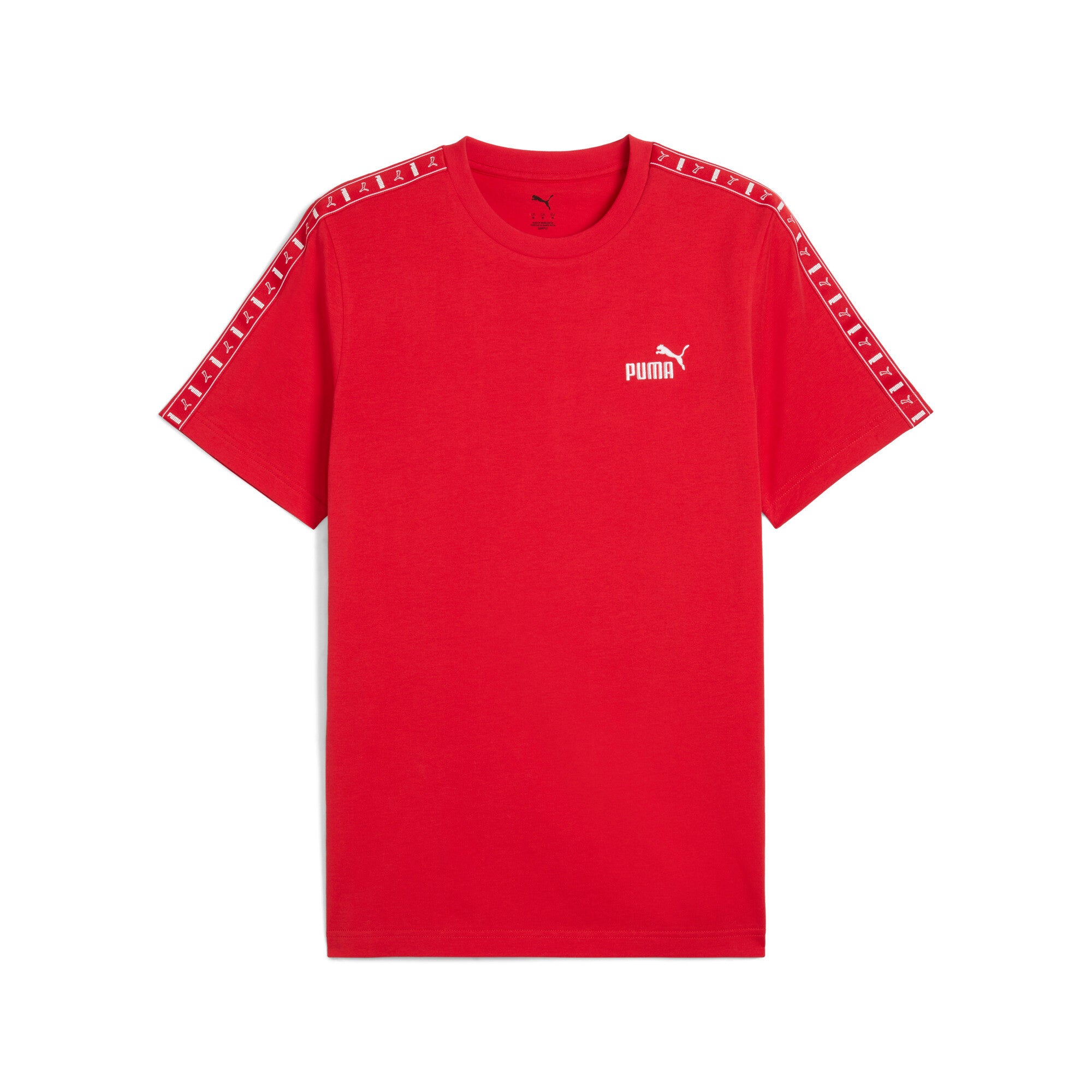 Puma essentials tape tee in for all time red - Front View