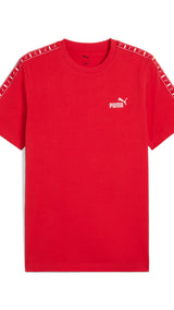Puma essentials tape tee in for all time red - Front View