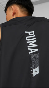 Puma running run logo singlet in black - Model Shot 02