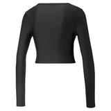 Puma modern sports long sleeve women's tee in black - Back View