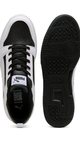 Puma rebound v6 low sneakers in black and white - Side View 02
