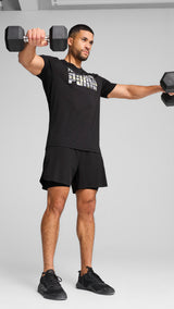 Puma graphics train "forever. faster." tee in black - Model Shot 03
