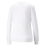 Puma essentials+ metallic logo crew neck sweatshirt in white - Back View
