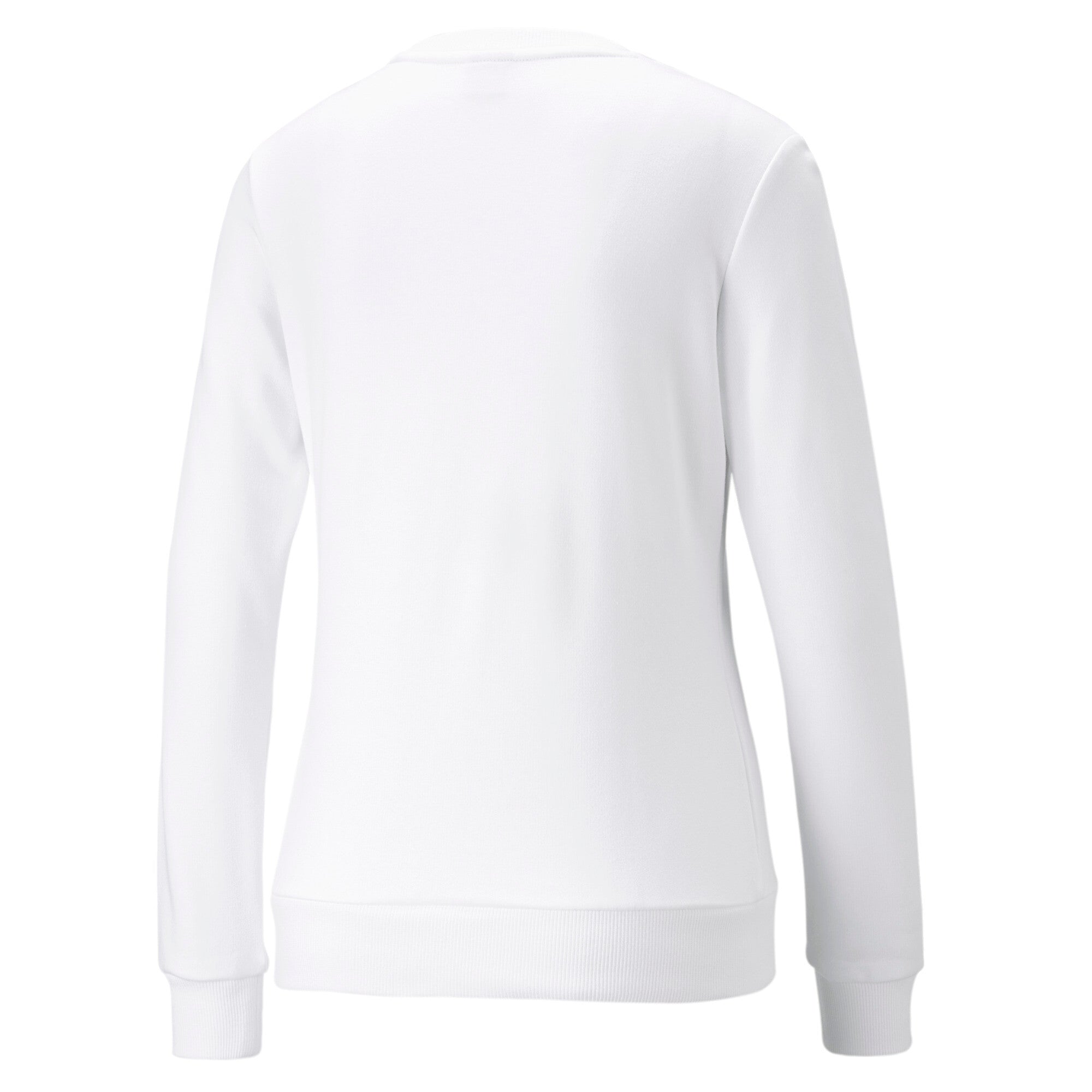Puma essentials+ metallic logo crew neck sweatshirt in white - Back View