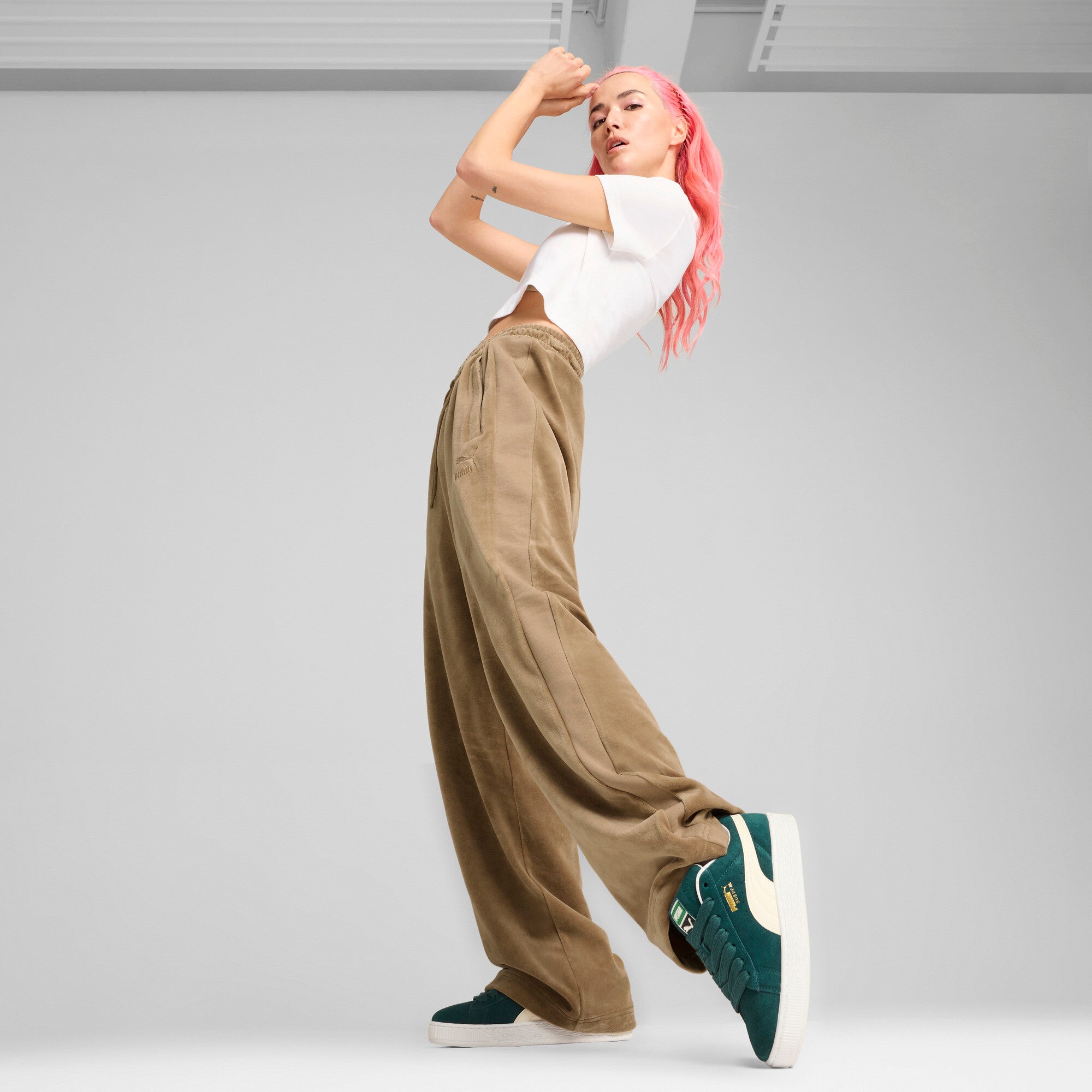 PUMA Suede XL sneakers in alpine snow - dark myrtle