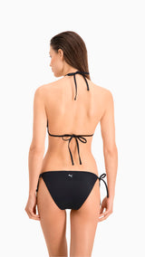 Puma swim women's bikini bottoms side tie in black - Model Shot 02