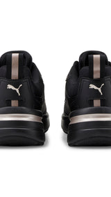 Puma fs runner metallic sneakers in black - Back View