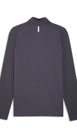PUMA PWRTRAIN quarter-zip training tee men in galactic gray — back view