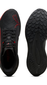 Puma darter Pro fade running shoes in black and for all time red - Side View 02
