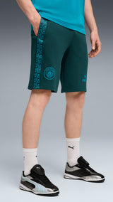PUMA manchester city KING sweat shorts men in green and blue
