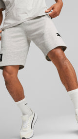 Puma power shorts in gray - Model Shot 01