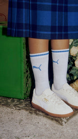 PUMA Palermo sneakers in archive green - alpine snow