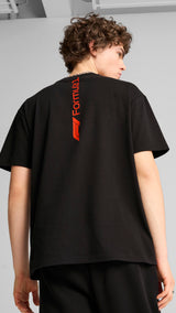 Puma F1® ESS+ relaxed graphic tee in black - Model Shot 02